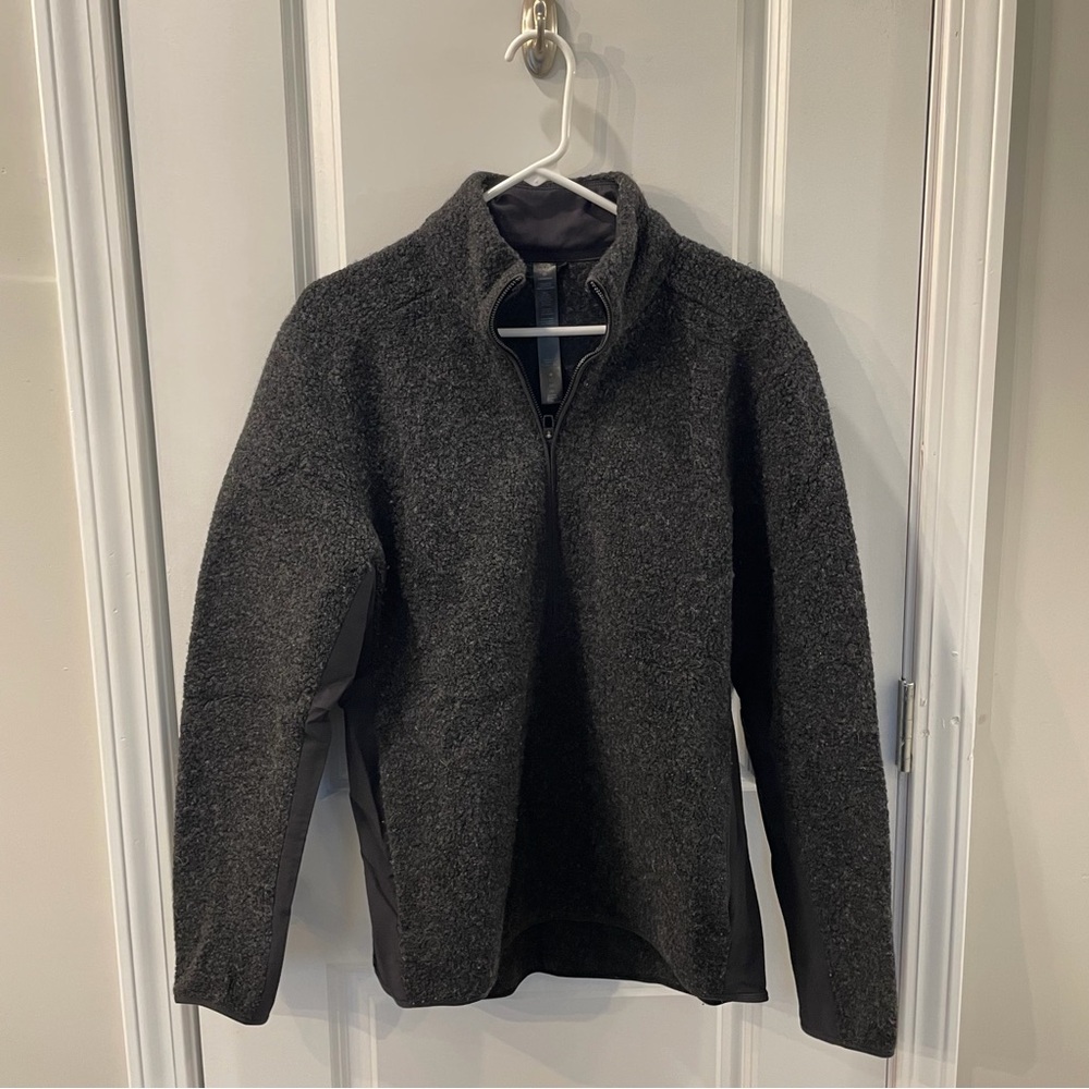 Lululemon Athletica Charcoal-Black Wool Half Zip Jacket